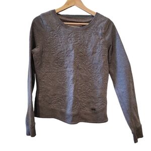 Abercrombie & Fitch sweatshirt crewneck gray floral embroidery cozy cute